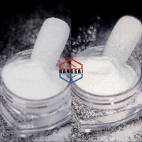 Poudre de diamant cristalline super brillante pour nail art, paillettes à fort effet de brillance pour ongles à presser, décorations scintillantes en résine en vrac