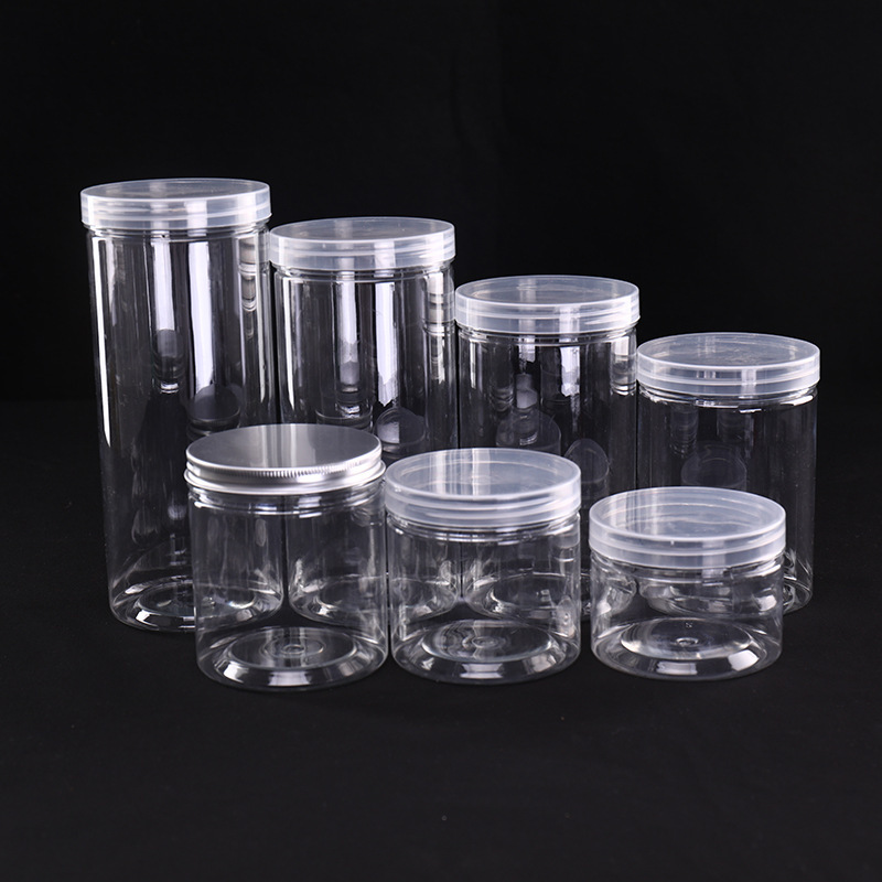 Manufacturer 250ml Screen Printing Food Container Clear Plastic Jars with Lid
