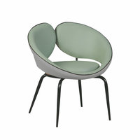 Chaise de salle à manger moderne convertible en métal écologique pour la maison, le salon, la chambre, le balcon - Loisirs café/thé et lait