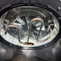 Friteuse à air électrique moderne de 6 L grande capacité, four tout-en-un, manuel inclus, pour la maison, forme ronde, friteuse à air domestique