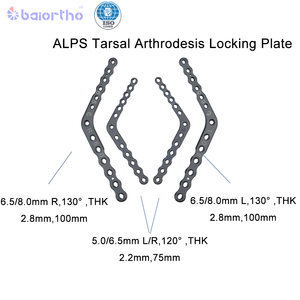 Placca di Bloccaggio per Artrodesi Tarsale ALPS, Placca Ossea in Titanio Veterinaria per Chirurgia di Fusione dell'Articolazione del Tallone degli Animali Domestici - Product Image 1