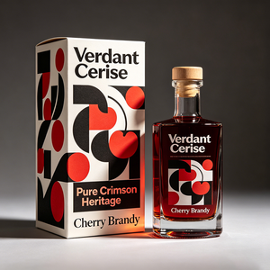 Factory Direct Custom Folding Paper Box Gold Foil Artisan <strong>Cherry</strong> Brandy Fruit <strong>Liqueur</strong> Retail Packaging Case - Product Image 2