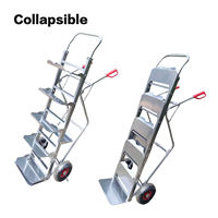Chariot à eau pliable robuste 200 kg, chariot à main en aluminium pliable, plateforme de rangement, outil à deux roues, OEM