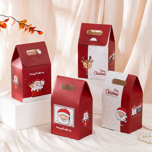 Caja de Regalo con Diseño de Santa Claus, Caja de Dulces con Temática Navideña, Caja de Regalo de Dulces Reutilizable, Caja de Papel Blanca Vacía para Venta al por Mayor - Product Image 1