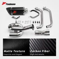 Sistema de Escape para Motocicleta Forsound, Precio de Fábrica al por Mayor, Silenciador de Fibra de Carbono Akrapovic, Sistema Completo para MT07 2014-2026