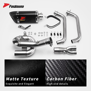 Système d'échappement de moto en fibre de carbone Akrapovic à <span class=keywords><strong>prix</strong></span> de gros Forsound Factory – Silencieux et tuyau complets pour MT-07 - Product Image 3