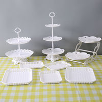 Supports à gâteaux en fer de style industriel pour décorations de mariage rustiques et présentoirs de vitrine de boulangerie robustes