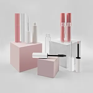 自有品牌霜透明粉红色唇彩管粉红色液体唇膏空容器批发5毫升