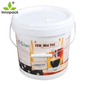 Factory wholesale 10L food grade round paint pail Recyclable custom plastic bucket