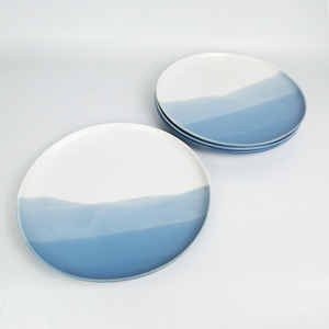 <span class=keywords><strong>Set</strong></span> di <span class=keywords><strong>piatti</strong></span> da tavola in ceramica <span class=keywords><strong>blu</strong></span> nordico Ombre per ristorante - Product Image 6
