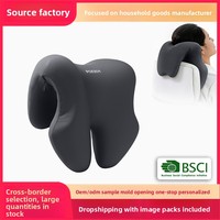 Coussin ergonomique pour chaise de bureau avec appui-tête, oreiller de sieste, en mousse à mémoire de forme et polyester, pour la relaxation