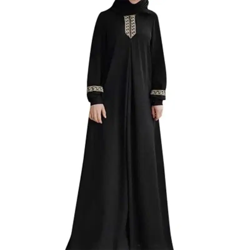 Ả Rập Hồi Giáo Phụ Nữ Quần Áo Hồi Giáo Phụ Nữ Ăn Mặc Thobe Dubai Váy Kaftan Polyester Dịch Vụ OEM Dubai Abaya Trung Đông Nổi