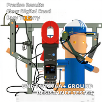 Testeur de résistance de boucle de terre numérique UNI-T UT276A+ avec pince de terre, 0,1 à 509 ohms, courant 0-20A, vitesse 10 m/s