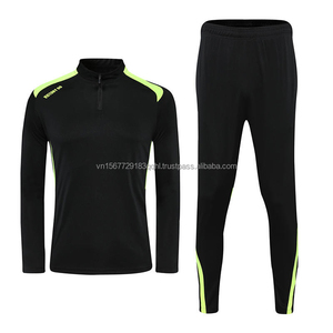 Ensemble de maillot de football à manches longues et pantalon long imprimé avec demi-zip pour garçons et filles, vêtements d'entraînement sportif respirants et à séchage rapide - Product Image 5