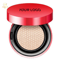 Soft Light Hydratant Brightening Natural Pressed Powder Cream Makeup Fair Medium Lightweight Matte Air Cushion Foundation