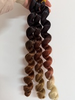 Extensions de cheveux synthétiques en spirale ondulée lâche, 14 pouces, 75g, courtes, pour tresses au crochet, pour femme