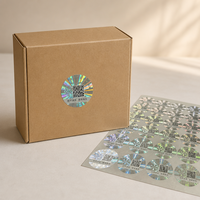 Autocollant de sécurité holographique personnalisé à gratter avec code QR, étiquette anti-contrefaçon pour vérification de l'authenticité des produits