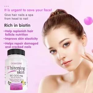 Pílulas Clareadoras de Pele 60 Cápsulas Cuidados com a Pele Pílulas Brilhantes e Limpa com L-Glutationa Vitamina C Hiperpigmentação - Product Image 4