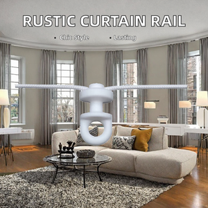Vente en gros usine : Rails de rideaux de Noël en plastique, style rustique, à plis ondulés en S, avec glissières <span class=keywords><strong>pour</strong></span> tringles à rideaux et accessoires - Product Image 3