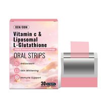 Bandes buccales de glutathion liposomal et supplément de vitamine C à dissolution orale à absorption élevée pour la santé de la peau
