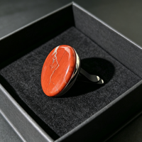 Diffuseur d'air frais pour voiture en cristal de jaspe rouge, diffuseur de parfum magnétique en pierre naturelle pour la décoration de voiture, cadeau