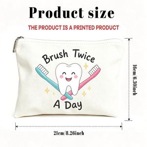Pochette à maquillage, sac cadeau pour femmes, pochette à maquillage sur le thème dentaire pour maman, filles, amies, cadeaux idéaux pour les voyages, les anniversaires - Product Image 3