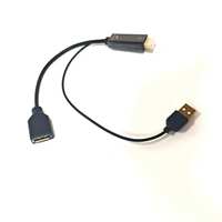 Cable de Transmisión de Señal Digital HD MI Macho a DisplayPort Hembra, Convertidor de Alimentación USB para Monitores de Computadora, Proyectores 4K