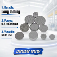 Filter Disc Sintered Bubuk Baja Tahan Karat 304 316L Tahan Suhu Tinggi untuk Vulkanisasi Cairan Udara, Pelat Berpori Bulat