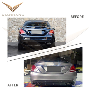 Kit carrosserie complet style C63 AMG W205 pré-LCI en PP, comprenant pare-chocs avant et arrière, capot et jupes latérales, pour conversion extérieure <span class=keywords><strong>Classe</strong></span> C 2015-<span class=keywords><strong>2018</strong></span> - Product Image 4