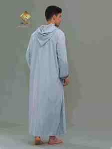 Soft and Comfortable Men's Burqa with Hat Casual Polyester Embroidery Design for Great Look - Product Image 2