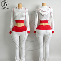 Set Olahraga Yoga Wanita dengan Logo Kustom Produsen, Jaket Resleting, Celana Flare Legging, Set 2 Potong, Tracksuit Wanita