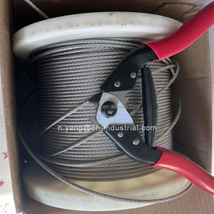 Câble en <span class=keywords><strong>acier</strong></span> inoxydable T316 de haute qualité, 600 pieds, câble d'avion de 1/8 pouce, 7 x 7 brins, câble de construction avec coupe-câble - Product Image 2