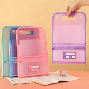 Nhà máy trực tiếp giá A4 Kích thước PP nhựa mở rộng bìa cứng nút rõ ràng tài liệu túi điều hành thư mục tập tin cho văn phòng - Product Image 5