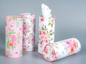 Porta-Tecido de Carro Ecológico em Papel Virgem de Madeira, Caixa de Lenços Faciais Portátil, Cilindro para Lenços 2/3 Camadas - Product Image 5