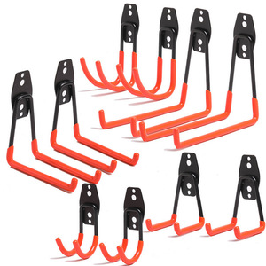 Crochets de rangement en gros - Lot de 16 avec revêtement antidérapant, fixation murale robuste pour suspendre vélos, échelles, outils de jardin - Product Image 4