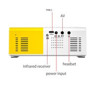 Mini-projecteur portable Dropshipping J9 PRO 1500 Lumens LED LCD à courte focale, rapport de contraste 800:1, projecteur numérique 1080P 30000+