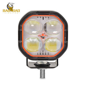 Feux de brouillard LED mini à quatre <span class=keywords><strong>yeux</strong></span>, double couleur blanc-jaune, en aluminium, type « Devil Eyes », pour motos Honda <span class=keywords><strong>CD</strong></span> 70, ampoule de phare. - Product Image 2