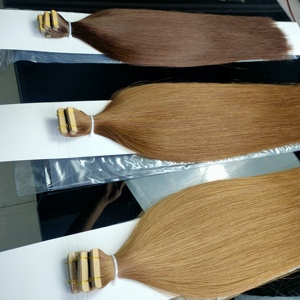 จัสมิน บิวตี้ โฮลเซลล์ ผมต่อแท้ 100% ยุโรป แบบ Double-Drawn ชนิดเทปติด  จัดเรียงเกล็ดผมอย่างแนบเนียน สีอ่อน - Product Image 1