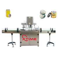 Machine de fermeture de boîtes en PET entièrement automatique de 200ml 350ml Machine de mise en conserve de papier Sardine Thon Fer blanc Boîtes Machine à sceller