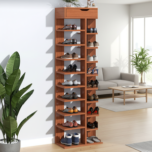 Étagère flottante modulaire moderne de grande capacité, armoire multi-niveaux, tiroirs profonds, finition stratifiée lisse, meubles en bois pour la maison - Product Image 1