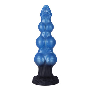 Masturbatore Realistico a Forma di Pene di Cane Alieno <span class=keywords><strong>Blu</strong></span> con <span class=keywords><strong>Testicoli</strong></span>, Dilatatore Anale per Uomini e Donne, Giocattolo Sessuale BDSM, Prodotto per Adulti - Product Image 5