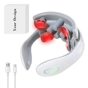 Masseur de cou sans fil portable, 6 modes, 15 niveaux avec chaleur pour soulager les douleurs cervicales, utilisation à domicile, au bureau ou en voiture - Product Image 4
