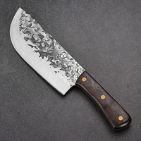 Couteau à désosser japonais forgé Asiakey Couteaux de camping en plein air à viande polyvalents avec manche en wengé