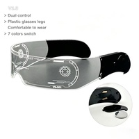 Lunettes de fête lumineuses à LED avec acrylique durable pour les soirées dansantes et les anniversaires, multicolores