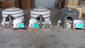 فرن بيتزا خارجي يعمل بالحطب للحدائق، فرن بيتزا خشبي محمول تجاري للخبز - Product Image 6