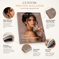 Catalogue de beauté imprimé sur mesure en offset avec couverture plastifiée et brochage à cheval pour le marketing de détail de produits de beauté