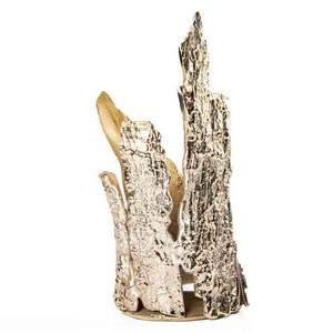 Portavelas de Aluminio Fundido de Diseño en Metal de Aluminio Crudo - Product Image 1