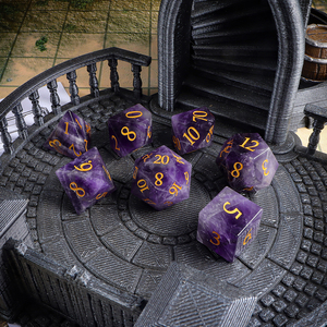 Dices Bán Buôn Bluk Thạch Anh Tím Đá Quý Pha Lê 16Mm D6 20Mm D20 Đa diện Dice Bộ Con Rồng Và Dungeons Đá Quý Dice - Product Image 2