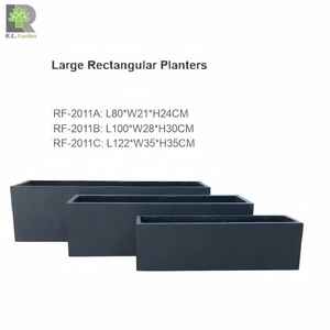 Sovra misura Extra Large lungo rettangolare in fibra di vetro rinforzata vaso vaso <span class=keywords><strong>per</strong></span> giardino all'aperto con stile minimalista - Product Image 5