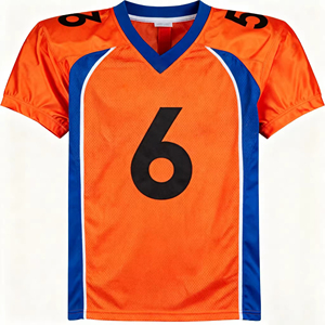Custom Design Printed Stitched Oversize Breathable Quick Dry Rugby <b>Hip</b> Hop Short Sleeve Streetwear Boxy American Football Jersey - Product Image 2